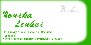 monika lenkei business card