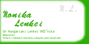 monika lenkei business card